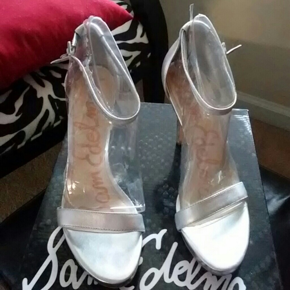 Women's Sam edelman eleanor silver heels